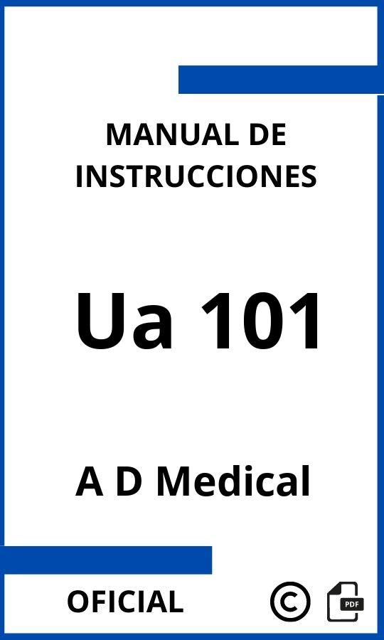 A D Medical Ua 101 Manual de Instrucciones