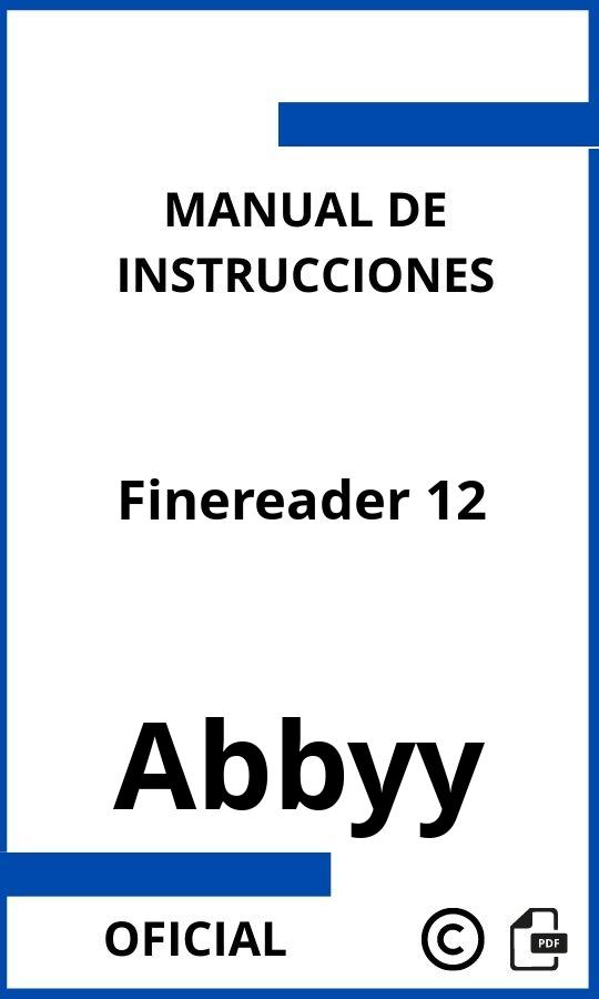 Manual con instrucciones Abbyy Finereader 12