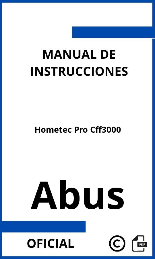 Manual con instrucciones Abus Hometec Pro Cff3000 