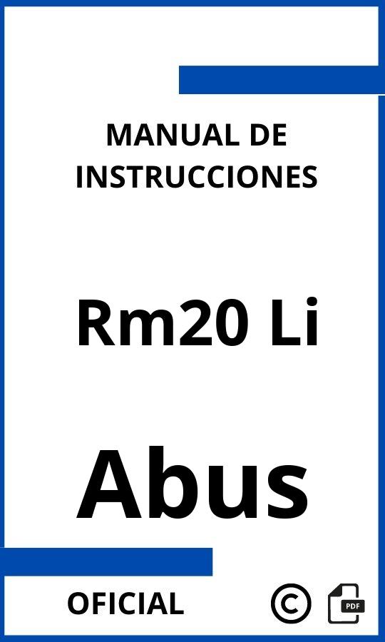 Manual con instrucciones Abus Rm20 Li