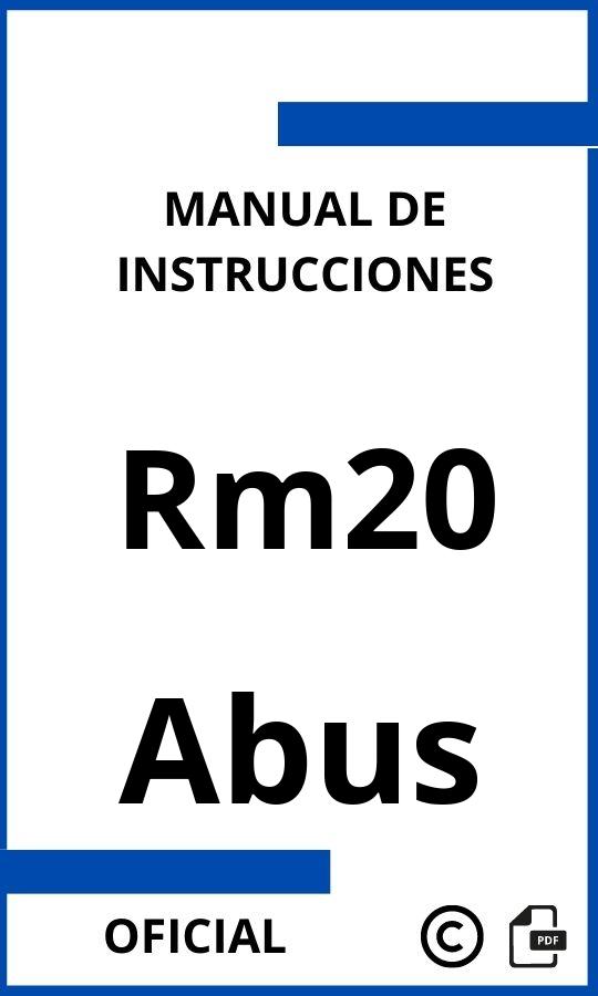 Manual con instrucciones Abus Rm20