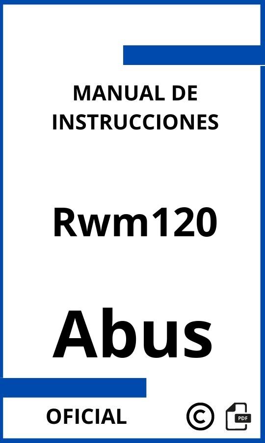 Manual de Instrucciones Abus Rwm120 