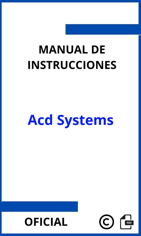 Acd Systems Manuales PDF