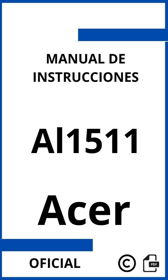 Acer Al1511 Manual con instrucciones