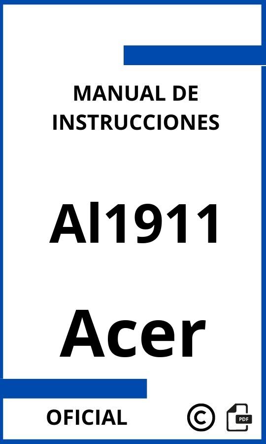 Manual de instrucciones Acer Al1911