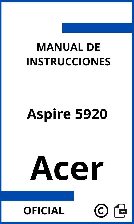Manual de Instrucciones Acer Aspire 5920