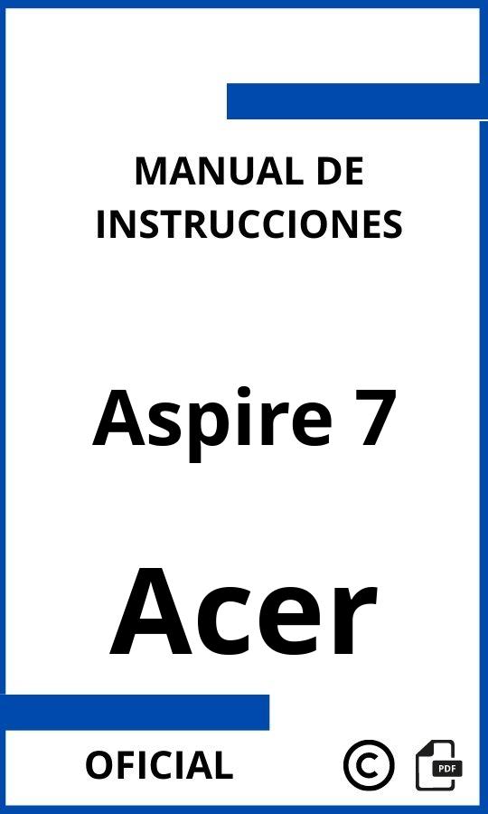 Acer Aspire 7 Manual de Instrucciones 