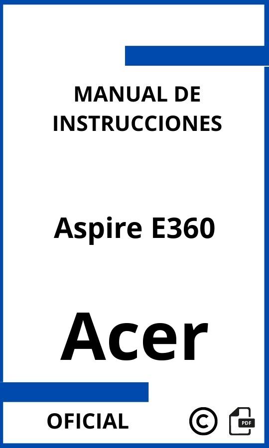 Instrucciones de Acer Aspire E360 