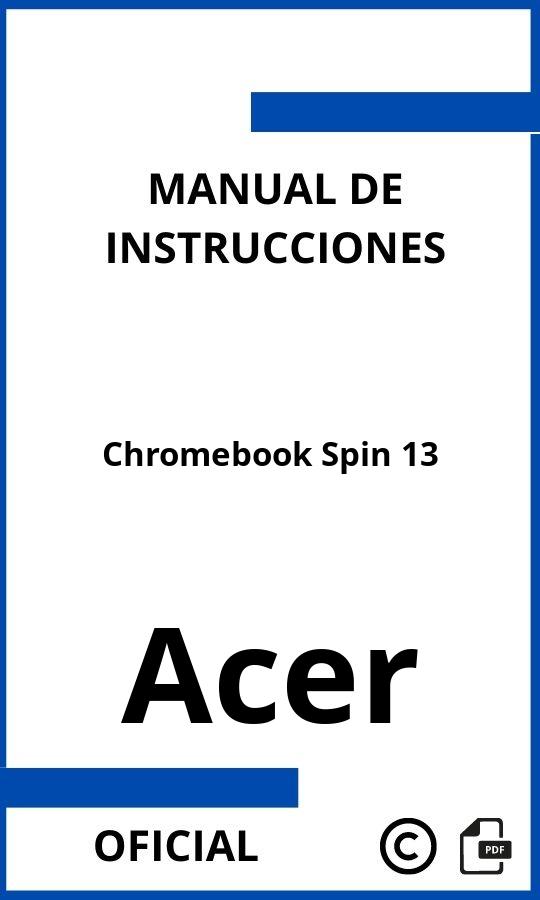 Manual de instrucciones Acer Chromebook Spin 13