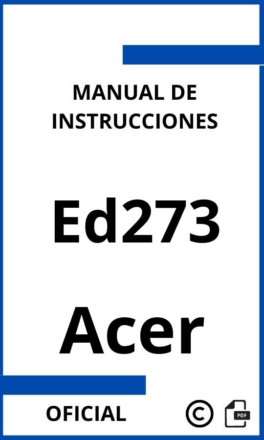 Acer Ed273 Manual con instrucciones