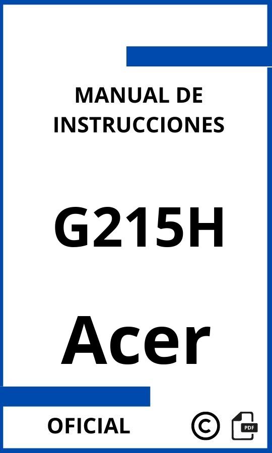 Acer G215H Manual con instrucciones