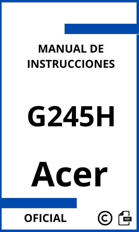 Manual de Instrucciones Acer G245H