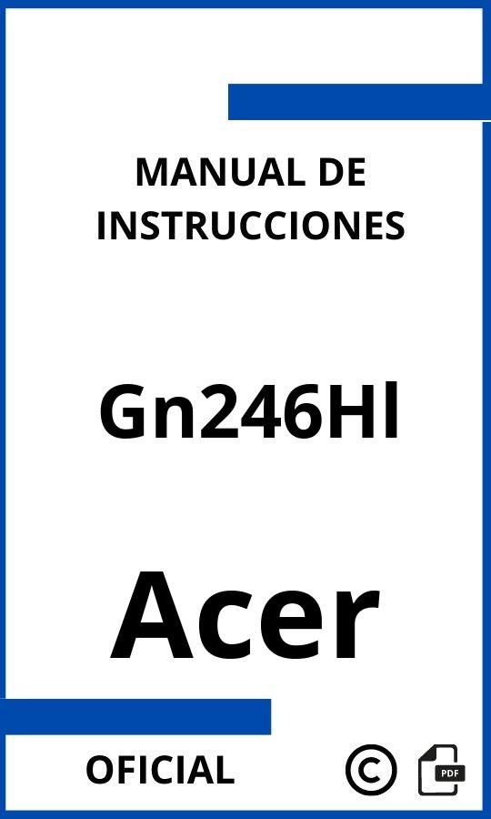 Manual con instrucciones Acer Gn246Hl