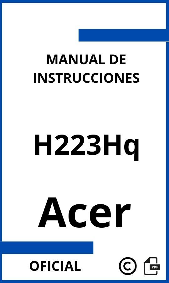 Acer H223Hq Manual de Instrucciones