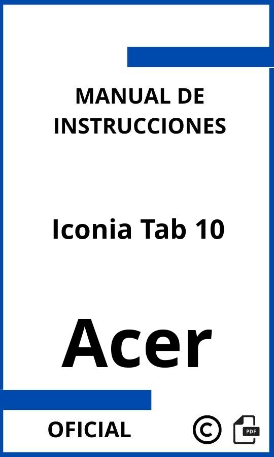 Acer Iconia Tab 10 Manual con instrucciones