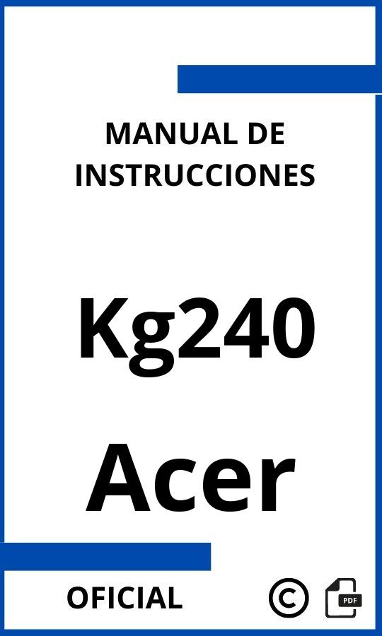 Instrucciones de Acer Kg240