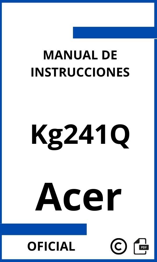 Manual de Instrucciones Acer Kg241Q
