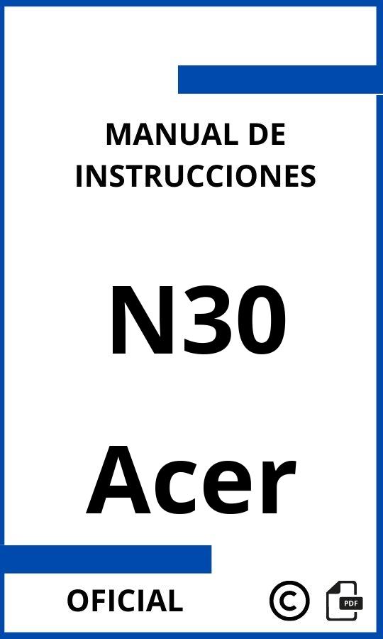 Manual con instrucciones Acer N30