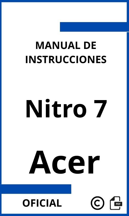 Acer Nitro 7 Manual con instrucciones