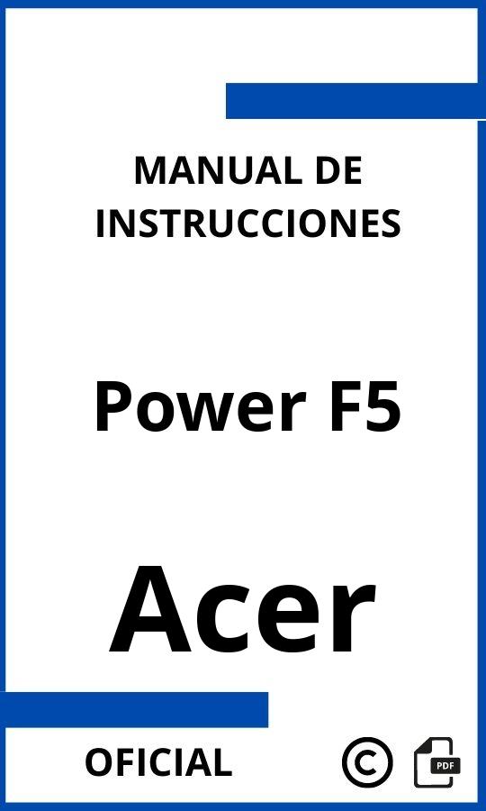 Manual de instrucciones Acer Power F5