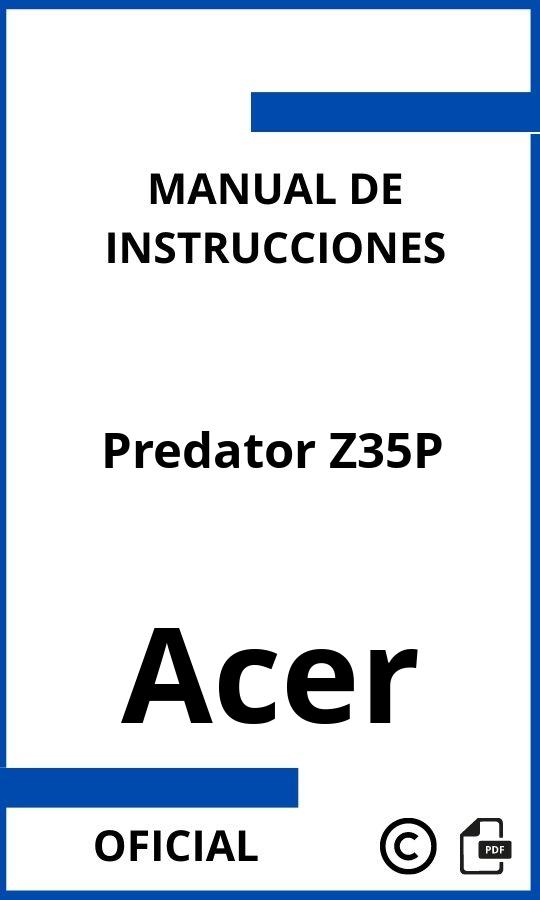 Manual con instrucciones Acer Predator Z35P