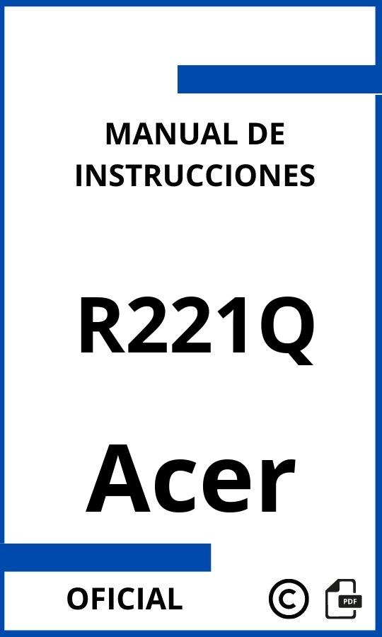 Acer R221Q Manual con instrucciones