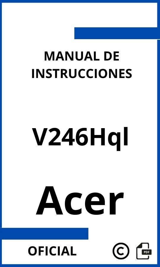 Manual con instrucciones Acer V246Hql