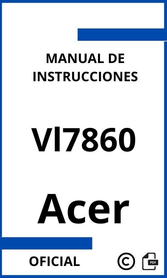Manual de instrucciones Acer Vl7860 