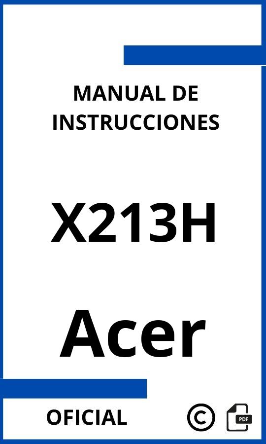 Acer X213H Manual