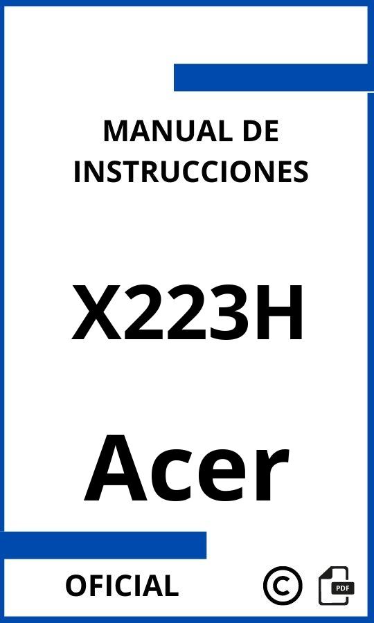Acer X223H Manual