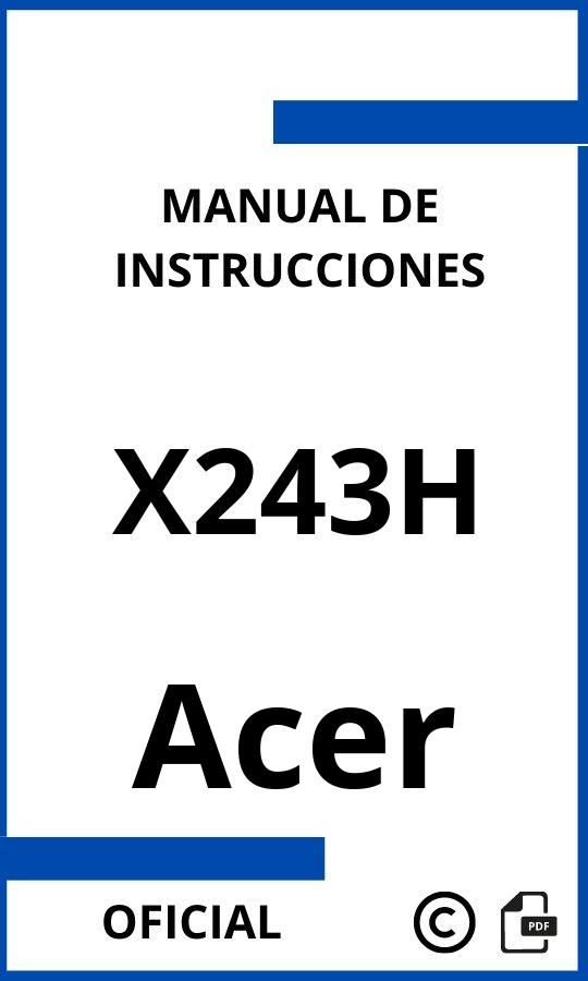 Manual de instrucciones Acer X243H