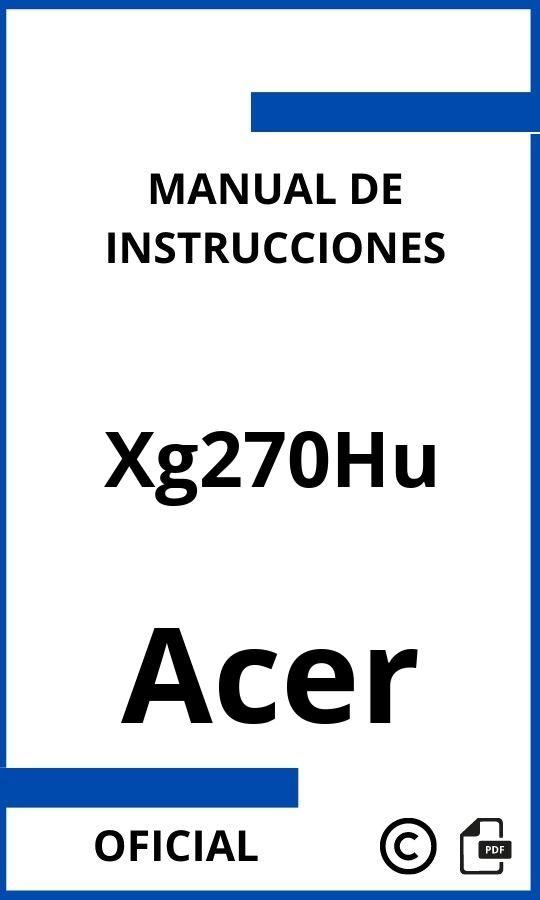 Acer Xg270Hu Manual con instrucciones