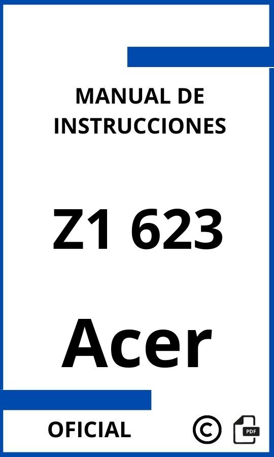 Acer Z1 623 Instrucciones
