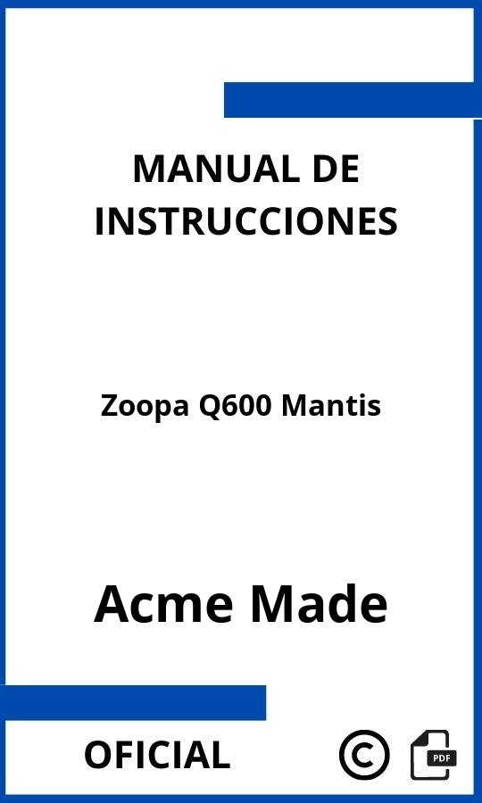 Acme Made Zoopa Q600 Mantis Manual de Instrucciones