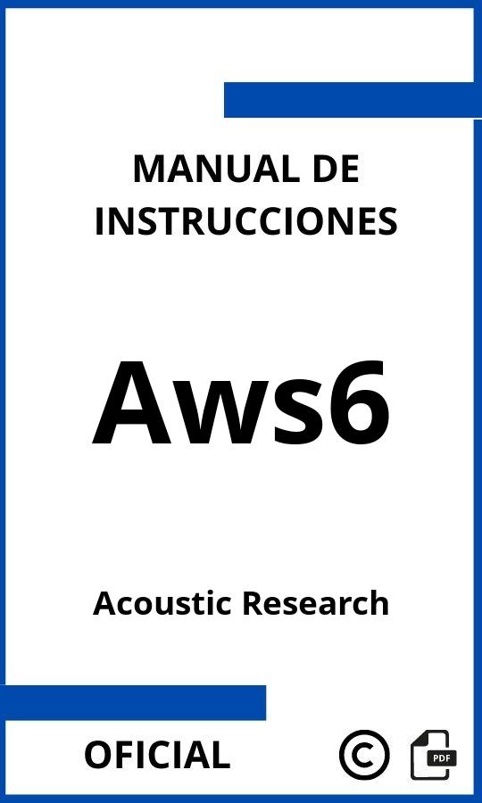 Instrucciones de Acoustic Research Aws6