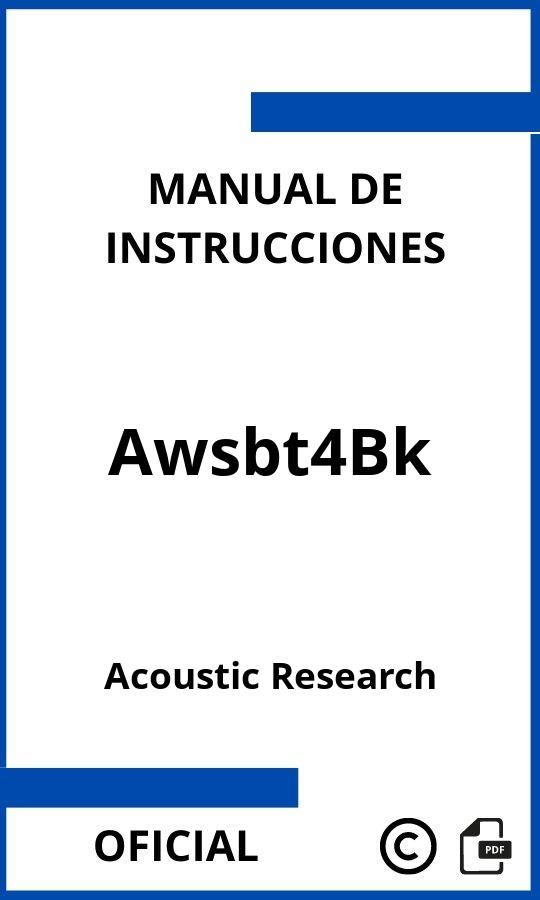 Manual de Instrucciones Acoustic Research Awsbt4Bk