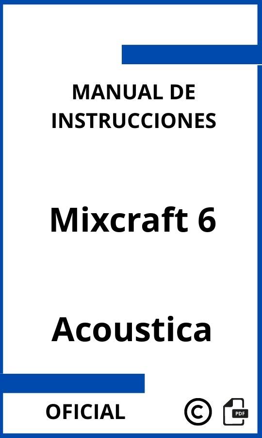 Instrucciones de Acoustica Mixcraft 6