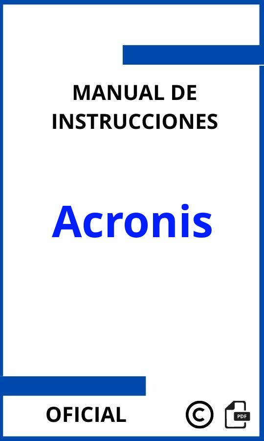 Manuales de Instrucciones Acronis PDF