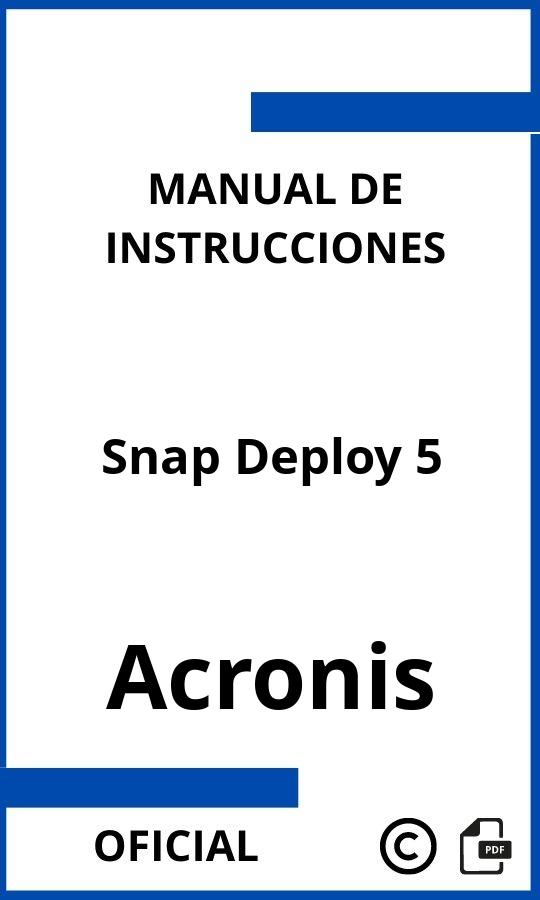 Manual de Instrucciones Acronis Snap Deploy 5