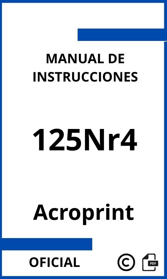 Acroprint 125Nr4 Manual