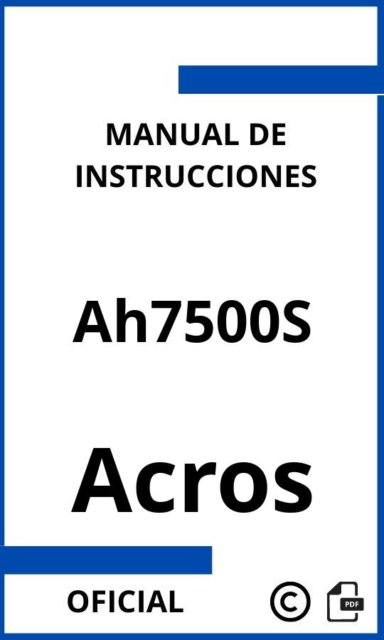 Acros Ah7500S Manual con instrucciones