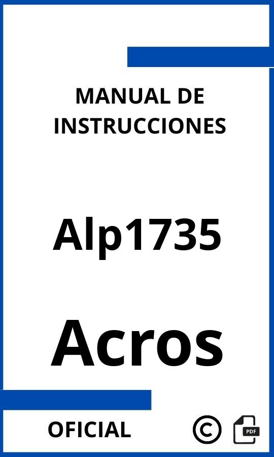Manual de Instrucciones Acros Alp1735