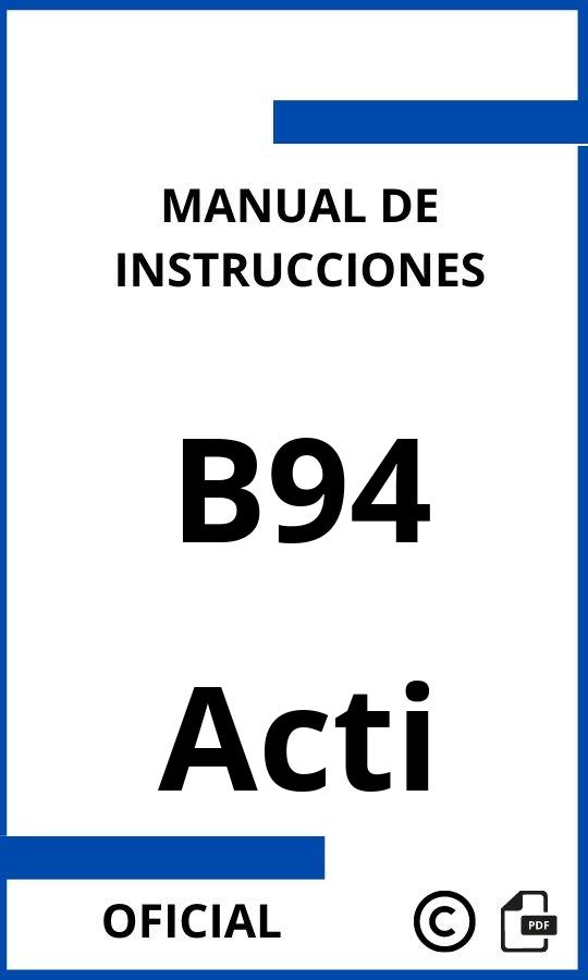 Acti B94 Manual