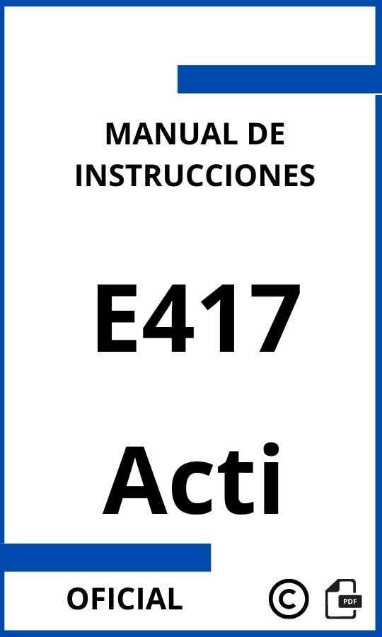 Instrucciones de Acti E417