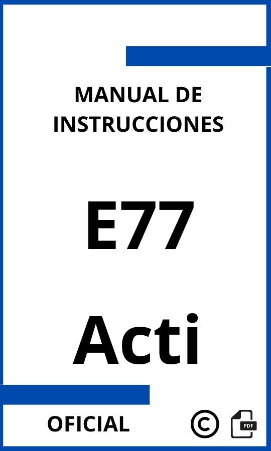 Acti E77 Manual de Instrucciones