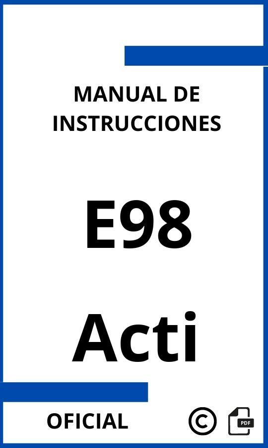 Acti E98 Manual de Instrucciones