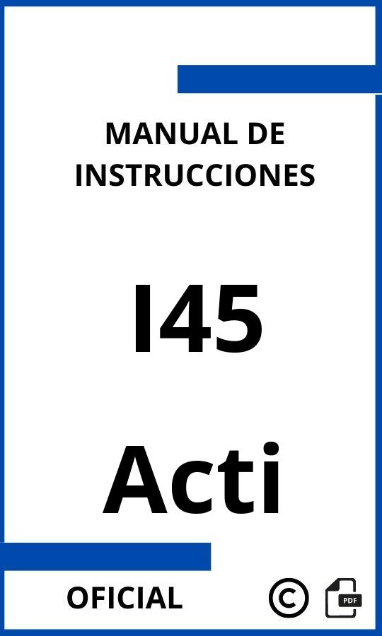 Acti I45 Manual de Instrucciones