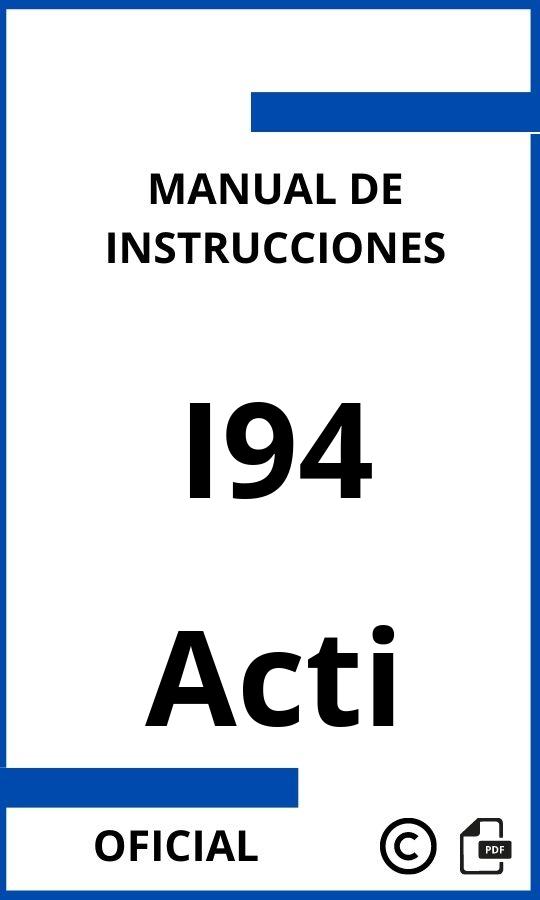 Acti I94 Manual con instrucciones