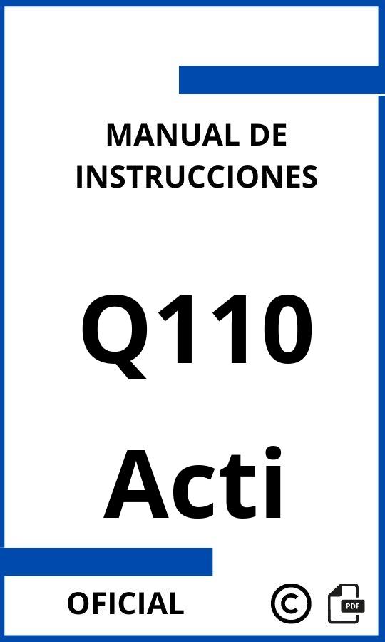 Acti Q110 Manual con instrucciones