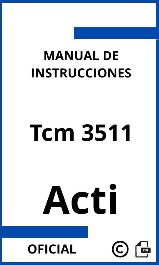Manual de instrucciones Acti Tcm 3511